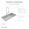 Elkay Crosstown 18 Gauge SS 36-1/2" x 18-1/2" x 9" Single Bowl Undermount Sink and Faucet Kit with Drain ECTRU35179TFCC - alternate 2